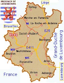 map of province of Luxembourg